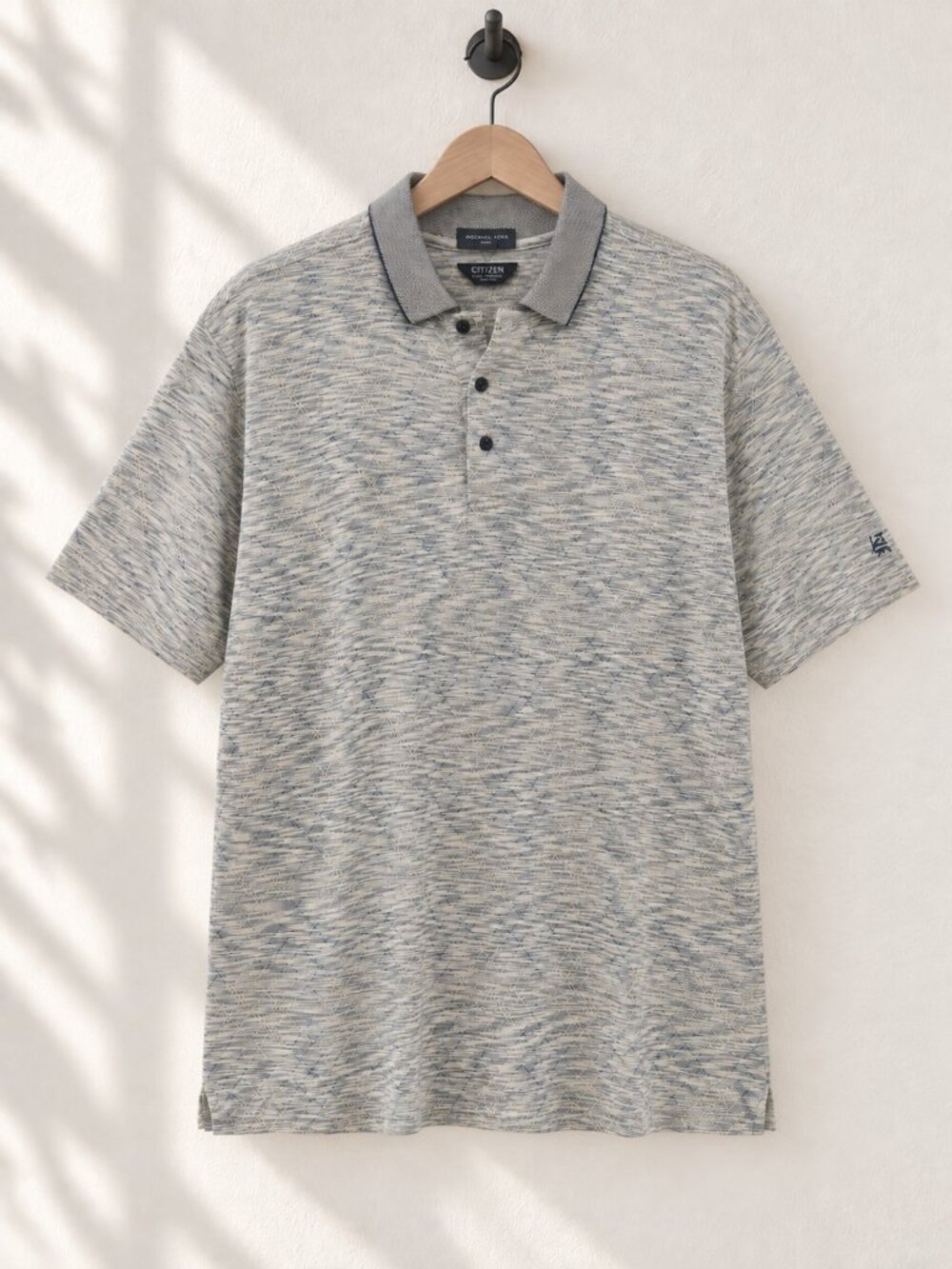 Jantzen, Men's Vintage Golf Polo Shirt, Patterned Knit, Size Small